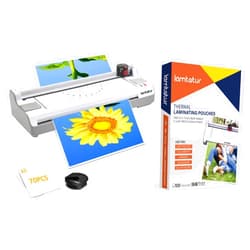 Lamtetur 7 in 1 Laminator Machine and 170pcs Laminating Pouches use for Office/Home/Teacher/Classroom,Built-in Paper Trimmer,Couner Rounder.