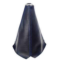 BaiyoouAuto Universal Car Shift Knob Boot Dust Cover, Shift Boot Cover, Made of Black Pu Leather with Black Seams Red Seams and Blue Seams (Blue/ABS)