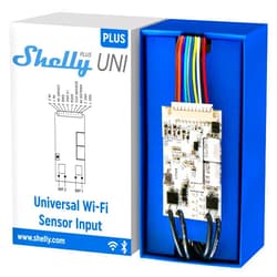 Shelly Plus Uni | Smart Wi-Fi and Bluetooth Operated Module with Dry Contacts | Home Automation | Compatible with Alexa & Google Home | No Hub | Precise Voltmeter | Pulse Counting | Sensor Interface