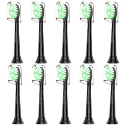 Guhiwuk Designed for Sonicare Replacement Heads, Electric Toothbrush Replacement Brush Heads Compatible with Philips Sonicare, 10 Pack, Black