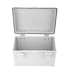 MOUMOUTEN Waterproof Junction Box, IP66 Opaque，150 * 100 * 90mm Outdoor ABS Plastic Transparente Electrical Enclosure with Mounting Plate Wall Brackets Weatherproof Hinged Grey Cover for Projects