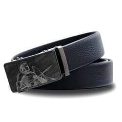 Asakora Personalized Leather Ratchet Belt for Men, Custom Engraved 1 3/8