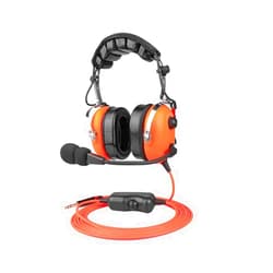 R SPIDER WIRELESS Aviation Airport Ground Crew Headset with Noise Cancelling Mic, PTT Button, Comfortable Ear Pads, 6 feet Straight Cord with Plug