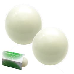DONZWIYES 2 Pcs 57mm Pallino Ball Replacement for Bocce Ball Game and Boule Game,White Bocce Pallino Ball Replacement