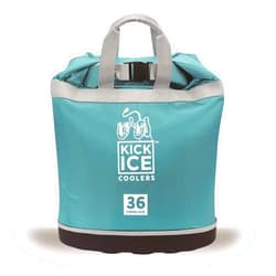 KickIce Dry Bag + Soft Cooler with PVC Free Leakproof Lining + Rolltop Closure for Kayaking, Beach, Rafting, Boating, Hiking, Camping and Fishing, Holds 36 Cans + Ice, 30L, Teal
