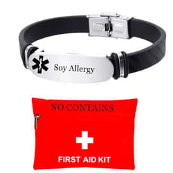 KBNSUIAN Personalized Silicone Medical Alert Food Allergy Awareness Bracelet,Name ICE Allergic Diease Customied Medic Identification Alarm Jewelry for Women Men