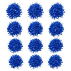 PATIKIL Cheerleading Pom Poms with Finger Holes, Metallic Foil Cheering Hand Flower for Sport Team Spirit