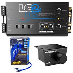 AudioControl LC2i PRO 2-Channel Line Output Converter with Impedance Matching, AccuBASS with 2-Channel Interconnect Cable