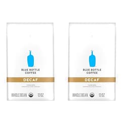 Blue Bottle Coffee Blue Bottle Whole Bean Organic Coffee, Decaf, Medium Roast, 12 Ounce bag (Pack of 2)