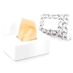 Boao Baby Wipes Dispenser Holder with Lid Refillable Portable Wet Wipe Pouch Case Container Reusable Travel Napkin Nappy Paper Tissue Storage Box Keep Tissue Fresh for Bathroom Nursery New Mom Gift(White)