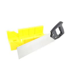 Great Neck GreatNeck BSB14 Mitre Box and Saw Set, 12 Inch Mitre Box with 14 Inch Back Saw, Precision Cuts for Trim and Molding, Woodworking and Beveled Corner Cuts