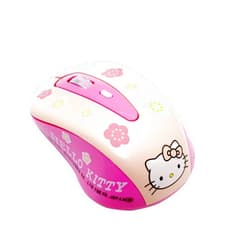 Zayaxe Cute Hello Kitty Wireless Silent Mouse, Girls Pink Mouse Suitable for desktops and laptops