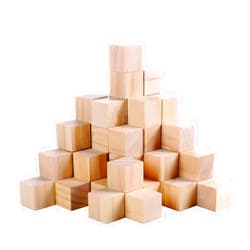 Supla 120pcs 1 inch Natural Solid Cube Wooden Unfinished Craft Wood Blocks Wood Cubes for DIY Craft Gifts (120pcs)