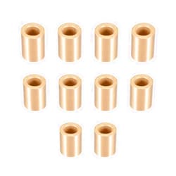 uxcell Bearing Sleeve 6mm Bore x 10mm OD x 12mm Length Self-Lubricating Sintered Bronze Bushings 10pcs