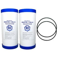 KleenWater Replacement O-rings and Dirt, Rust, Sediment Cartridges Compatible with GE Systems, 2 O-rings, 2 Cartridges - Compatible with GE GXWH30C, GXWH35F, GXWH40L Filters