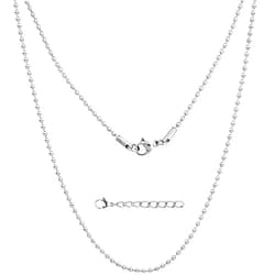 Silvadore Mens Dog Tag Chain Necklace - Silver ROPE Chain / BALL Chain / Stainless Steel CUBAN Link - Real NON TARNISH Surgical Metal - Cable Snake Curb Neck Jewelry - Cadena De Plata Para Hombre - Boys Cool Sterling Gift for Men - 18 to 36 inch