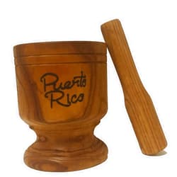 Souveniles de Puerto Rico Wooden Mortar Puerto Rico Small Size 5½