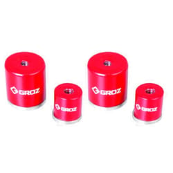 Groz Pot Magnet | Tapped Hole | 1-3/8 inch Diameter | 1-3/16 inch Height | Magnetic Pull: 28-pounds (03435) (Pack of 2)