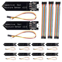 Coliao 10pcs Capacitive Soil Moisture Sensor Corrosion Resistant Soil Humidity Detection Module for Moisture Detection Garden Watering DIY Electronic for Raspberry Pi with Dupont Wire