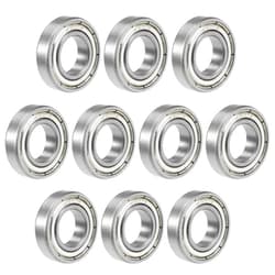 uxcell 6901ZZ Deep Groove Ball Bearing 12x24x6mm Double Shielded Chrome Steel Bearings 10-Pack