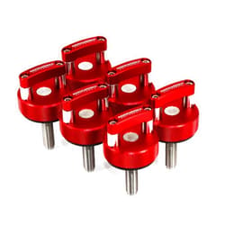 ROCKWORKX Billet Aluminum JKU Hard Top Quick Removal Fastener Thumb Screw, Integrated D Ring