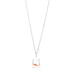 Amosfun Resin Goldfish Koi Fish Necklace Creative Transparent Water Bag Fish Pendant Japanese Lucky Pendant Necklace for Women Men