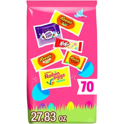 HERSHEY'S Hershey Assorted Flavored, Easter Candy Bag, 27.83 oz (70 Pieces)