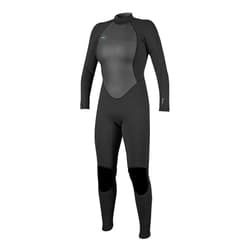 O'Neill Women's Reactor-2 3/2mm Back Zip Full Wetsuit, Black/Black, 10
