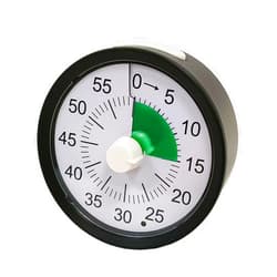 Haiphisi Visual Timer for Kids with Autism,60-Minute Visual Countdown Toddler Timer for Classroom Office Kitchen with Stop Button Design,Kid Google Timer Time Management Tools（Black）