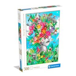 Clementoni Collection-Head in The Jungle-35526 500-Piece Vertical Adult Fun Puzzle Made in Italy Multi-Coloured