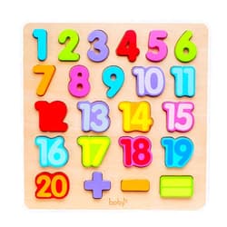 Boby Wooden Number Puzzle Toys, ABC Letter & Number Puzzle for Toddlers 3 Year Old, Preschool Learning Toys for Kids, Educational Name Puzzles Gift for Boys and Girls