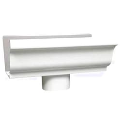 AMERIMAX HOME PRODUCTS 33010 5-Inch Galvanized End/Drop, White