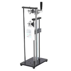 Mxmoonfree Force Gauge Stand Manual Force Test Stand Push Pull Gauge, Hand Wheel Operated, with 250mm/9.8’’ Stroke, 2 Pcs Testing Clamp, for Compression and Tension Testing (for ZMF model Force Gauge)