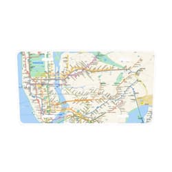 Bailiers NYC Subway Map Personalized License Plate Auto Truck Front Tag Metal License Plate Cover Frame for Car 6 X 12 Inch