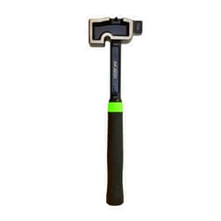 MADI All-Steel Milled Lineman Hammer - Single Piece Forged Steel Handle and Head - 32 Oz Hammer Head with 2 Milled Faces - SMLH-1