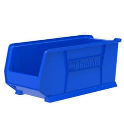 Akro-Mils 30287 Super-Size AkroBins Plastic Storage Bins, Space-Saving Stackable Bins for Garage Organization Bins, Classroom Organization, Warehouses, 24-Inch L x 11-Inch W x 10-Inch H, Blue, 4-Pack