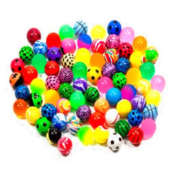 KISEER 100 Pieces Assorted Colorful Bouncy Balls Bulk Mixed Pattern High Bouncing Balls for Kids Party Favors, Prizes, Birthdays Gift (28 mm)