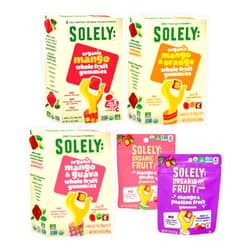 Generic Solely Organic Fruit Gummies 5-Pack Variety Sampler | Mango, Mango-Orange, Mango-Guava 3.5oz Boxes & 1 Mango-Passionfruit & Mango Guava 2.5oz Resealable Pouches | Organic, Vegan, Non-GMO, Real Fruit | No Added Sugars, Artificial Colors, or Flavors Bundle