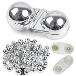 SILANON Fishing Double Rattles Beads Kit,40pcs Plastic Catfish Rig Rattles Bells Fishing Attractor Bell Beads Accessories for Catfishing Striper Bass Pompano