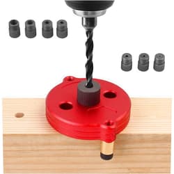 TRUTOPWAY Self Centering Dowel Jig, Drill Guide Locator with 2/3/4/5/6/8/10mm Drill Bushings, Portable Drill Guide for Straight Holes, Woodworking Dowel Maker Tool for DIY & Professionals
