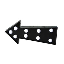 Ledmomo 3D Arrow Sign Light LED Plastic Arrow Shaped Sign-Lighted Marquee Arrow Sign Wall Decor for Christmas Birthday Kids Room Wedding Party Decor(Black)