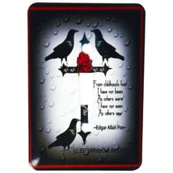 3dRose lsp_165355_1 a Black Gothic Cross with Designs and Ravens Light Switch Cover