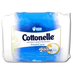 Cottonelle FreshCare Flushable Wipes for Adults, Alcohol Free, White, Pack of 42 Wet Wipes
