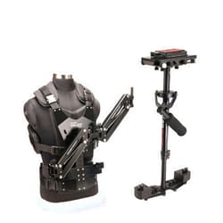 Camtree Flycam HD-3000 Telescopic Stabilizer w/Galaxy Arm & Vest for Video Cameras. Micro Balancing, Shock Absorption- Stable Shots. Reduces Fatigue/Strain + Unico Quick Release & Table Clamp (GLXY-AV-HD-3)