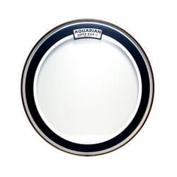 Aquarian Drumheads SKPII22BK Super-Kick II Prepack 22-inch Bass Drum Head, gloss black