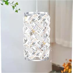 CATINER Modern Chrome Pendant Lighting, Mini Crystal Chandelier, Adjustable Pendant Light Fixture for Kitchen Island, Dining Room, Bedroom