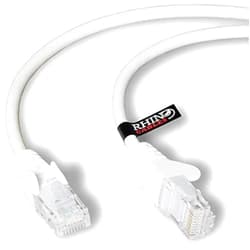 rhinocables CAT 6 High-Speed Gigabit Ethernet Cable - Patch Network Lead for LAN| Snagless UTP with LSZH Jacket | RJ45 Connector - Internet, Router, Modem, Smart TV, PC & More (15ft, White)