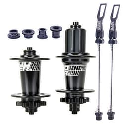 BestPartsCom KOOZER XM490 32 Hole Hub Full Aluminum Ultralight MTB Mountain Bike Disc Brake Hub Quick Release(qr) Front Rear Hub Set Black for Shimano 8-11speed & SRAM 8-10speed
