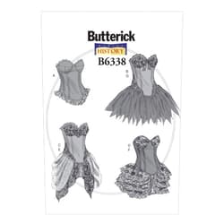 Butterick Patterns B6338 Curved-Hem Corsets & Skirts, E5 (14-16-18-20-22)