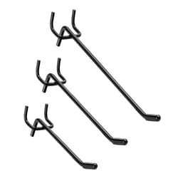 CICICO Black Pegboard Hooks, 30 Pcs, 2/4/6 inch, Peg Board Organizer Accessories with Rubber Tipped, Peg Board Hooks for Hanging Tools, Pegboard Wall Organizer for Garage, Office, Kitchen and Store.